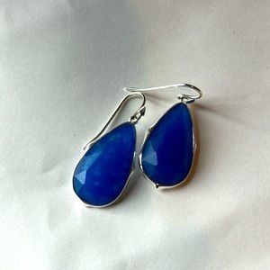 Stella & Dot blue and silver earrings worn once